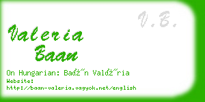 valeria baan business card